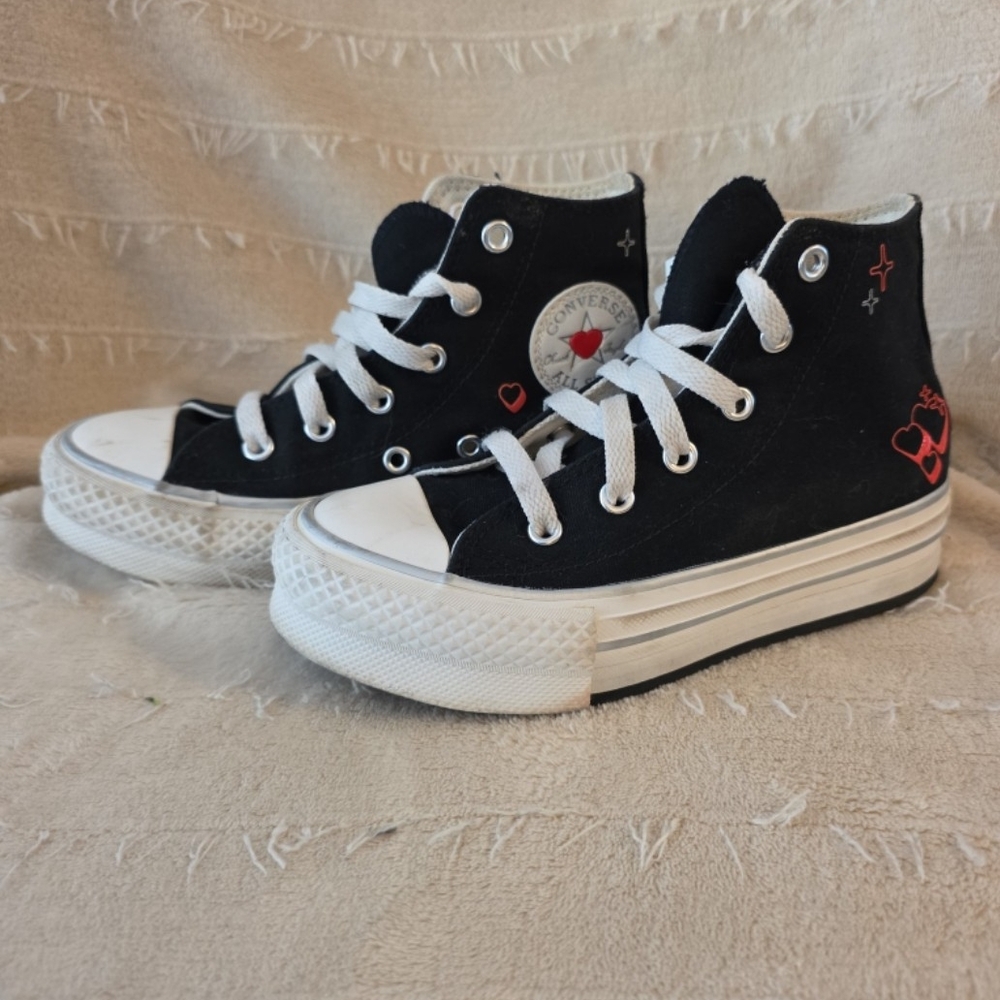 Converse Kids Black and White High-Top Sneakers
